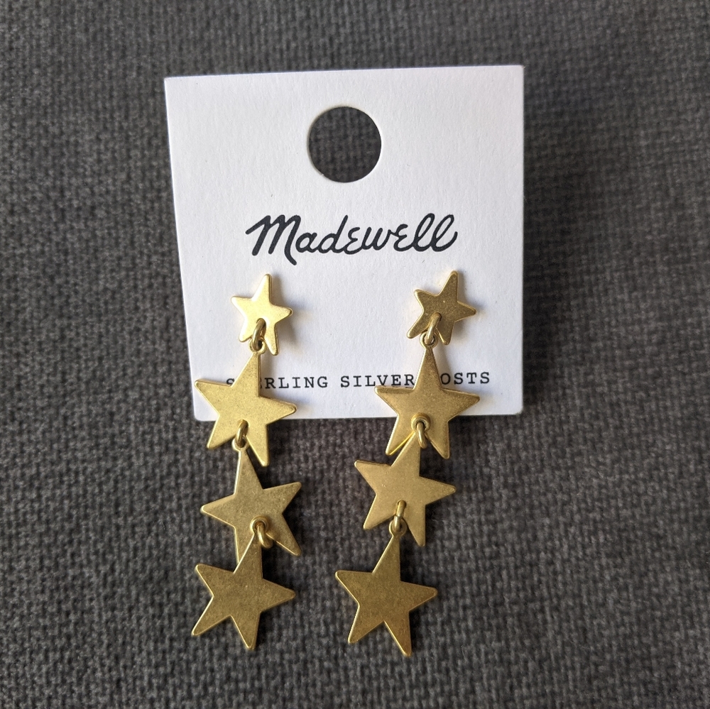 Star drop earrings